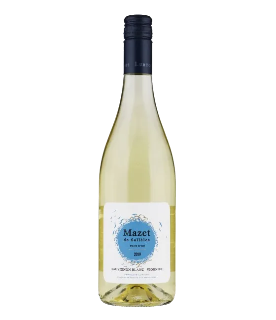 Mazet de Nizas Sauvignon Blanc-Viognier, fles bij slijterij t Bockje in Bathmen
