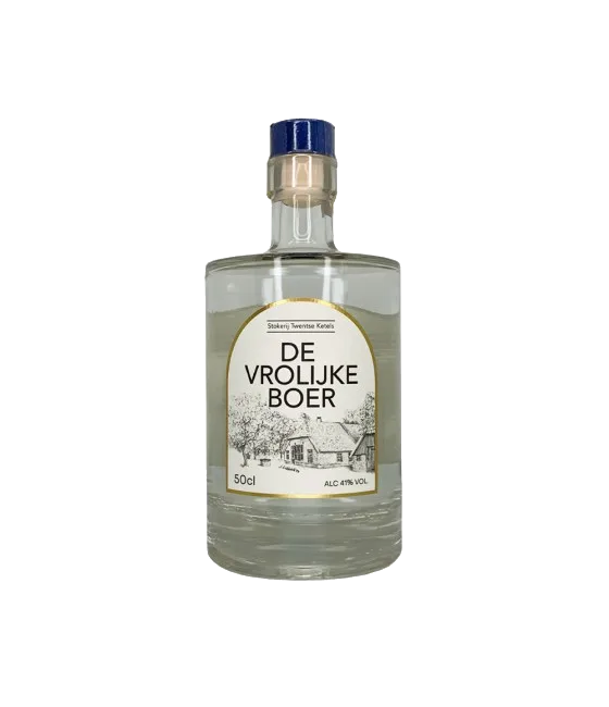 Twentse Ketels De Vrolijke Boer, fles bij slijterij t Bockje in Bathmen