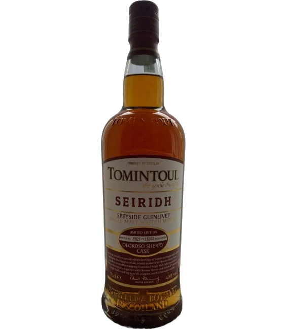 Tomintoul Seiridh Batch 7, fles bij slijterij t Bockje in Bathmen