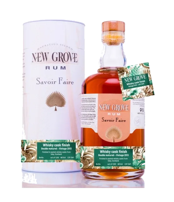 New Grove Islay Whisky Finish 2013 Rum, fles bij slijterij t Bockje in Bathmen