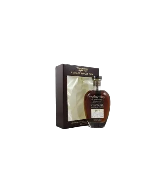 Tomintoul 36 Years Old Speyside Single Malt Whisky Vintage 1977, fles bij slijterij t Bockje in Bathmen