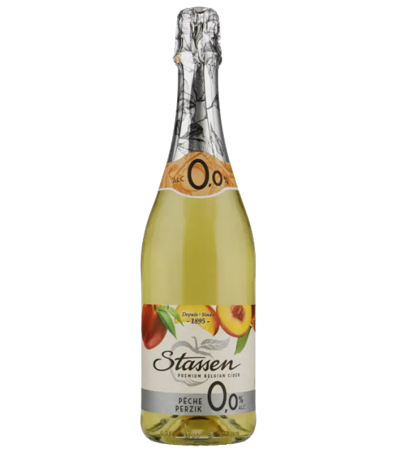 Stassen Degre Zero Perzik Cider 0,0, fles bij slijterij t Bockje in Bathmen