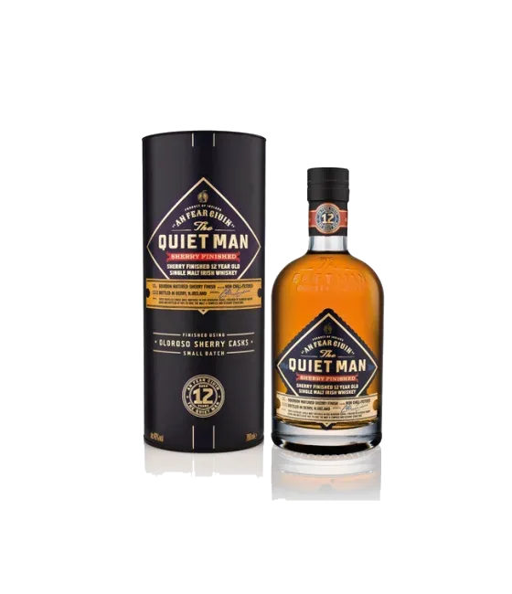 The Quiet Man 12 Years Old Sherry Finished, fles bij slijterij t Bockje in Bathmen