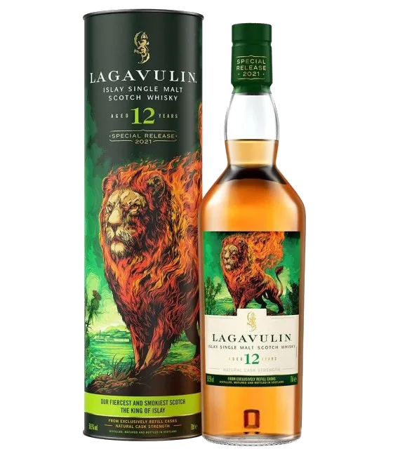 Lagavulin 12 Years Old Special Release 2021, fles bij slijterij t Bockje in Bathmen