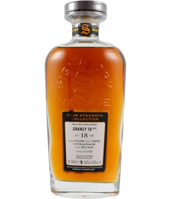Signatory Vintage Cask Strength Collection Orkney 18 Years Old #DRU 17/A63 #9, fles bij slijterij t Bockje in Bathmen