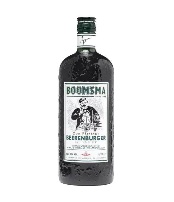 Boomsma Beerenburger, fles bij slijterij t Bockje in Bathmen