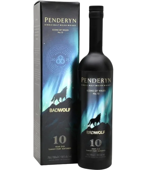 Penderyn Icon of Wales No.13 BadWolf, fles bij slijterij t Bockje in Bathmen