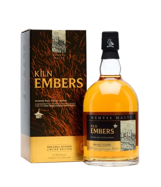 Kiln Embers Wemyss Blended Malt Peated, fles bij slijterij t Bockje in Bathmen