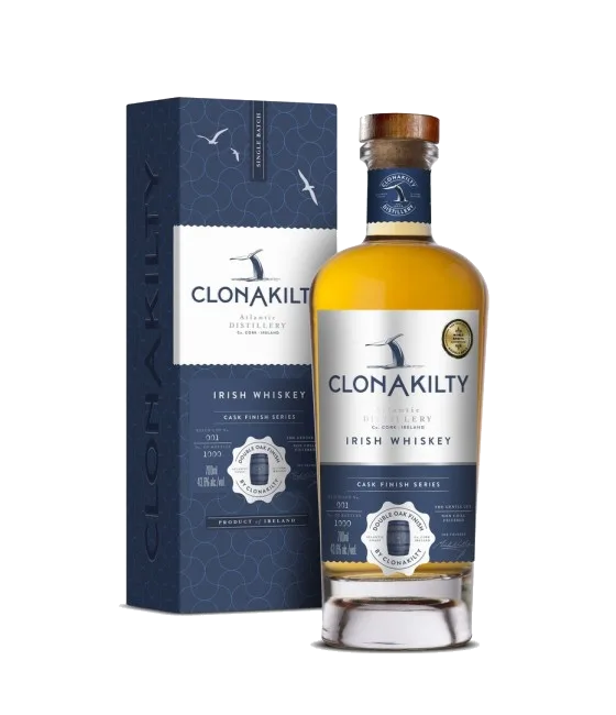 Clonakilty Single Batch Whisky Double Oak Finish, fles bij slijterij t Bockje in Bathmen
