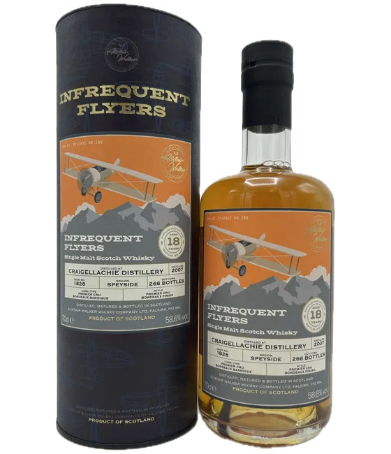 Infrequent Flyers Craigellachie 2007 18Y, fles bij slijterij t Bockje in Bathmen