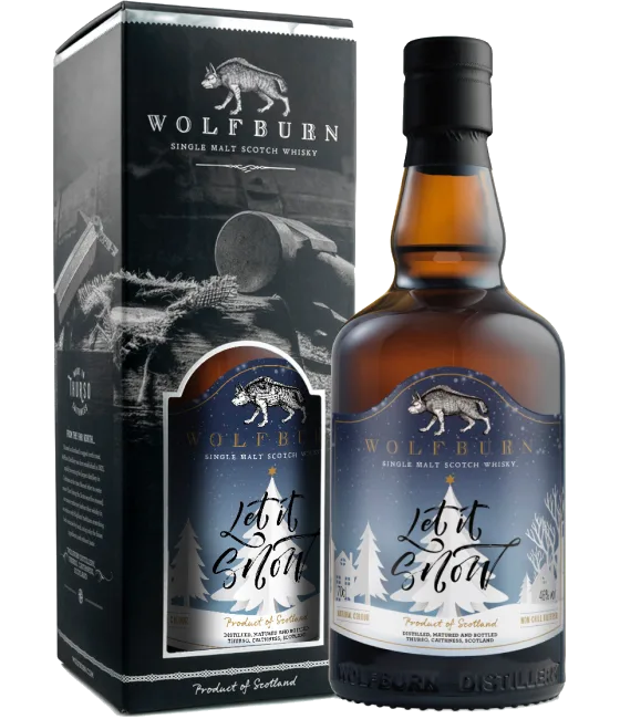 Wolfburn Kerst Editie 2022, fles bij slijterij t Bockje in Bathmen