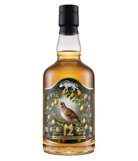 Wolfburn Christmas 2025 Partridge in a Pear Tree, fles bij slijterij t Bockje in Bathmen