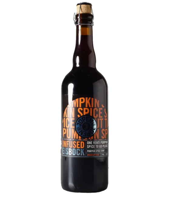Jopen Infused Eisbock Pumpkin Spice Stout, fles bij slijterij t Bockje in Bathmen