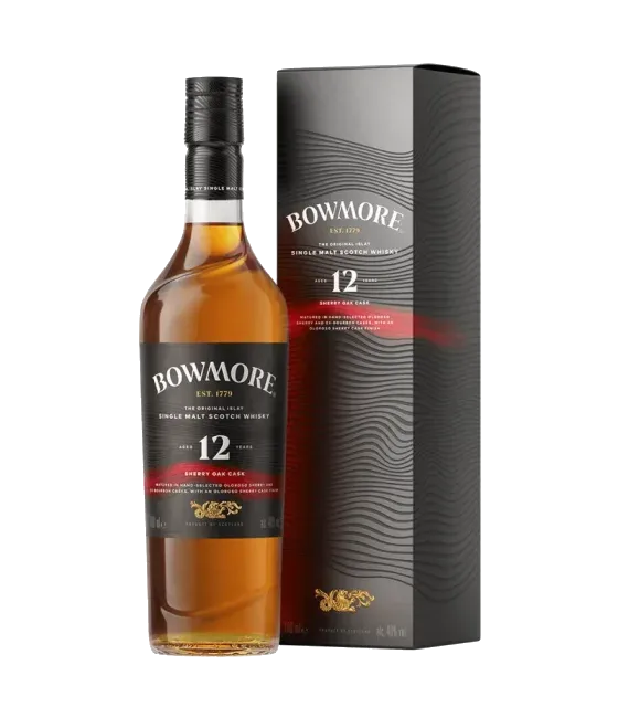Bowmore 12 Years Old Sherry Oak Cask, fles bij slijterij t Bockje in Bathmen