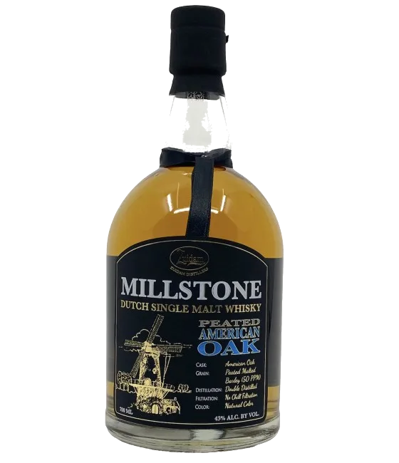 Millstone Peated American Oak Zuidam Distillers, fles bij slijterij t Bockje in Bathmen