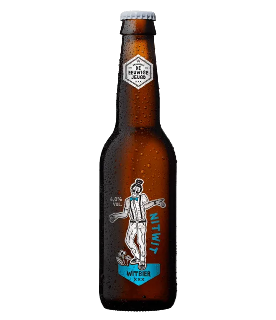 De Eeuwige Jeugd Nitwit Witbier, fles bij slijterij t Bockje in Bathmen