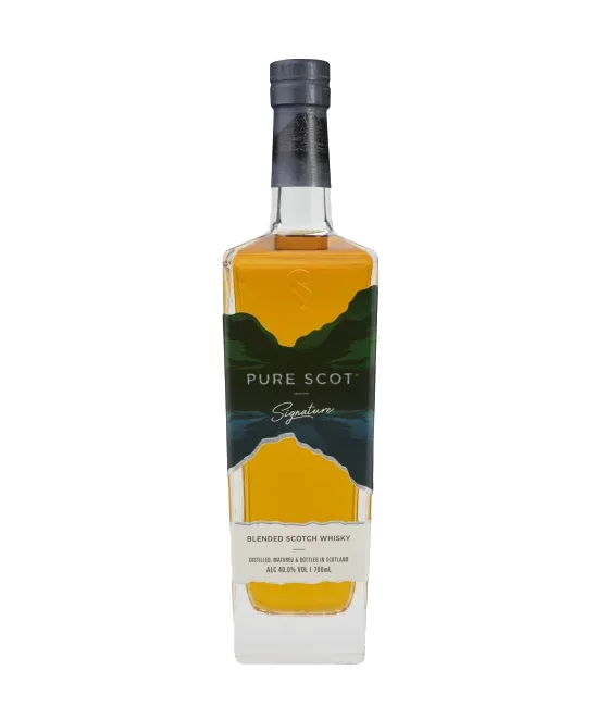 Pure Scot Signature Blended Scotch, fles bij slijterij t Bockje in Bathmen