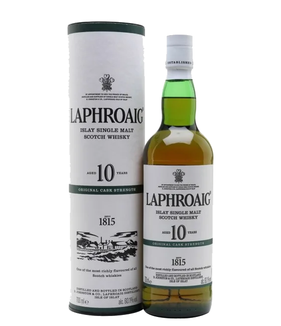 Laphroaig 10 Years Old Cask Strength – Batch 14, fles bij slijterij t Bockje in Bathmen
