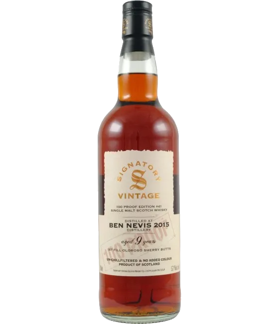Signatory Vintage Ben Nevis 9 Years Old 2015 100 Proof #41, fles bij slijterij t Bockje in Bathmen