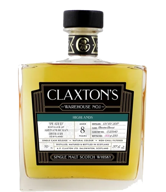 Claxton’s Warehouse No.1 Ardnamurchan 8 Years Old 2017, fles bij slijterij t Bockje in Bathmen