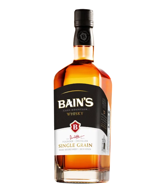 Bain’s Single Grain Whisky, fles bij slijterij t Bockje in Bathmen