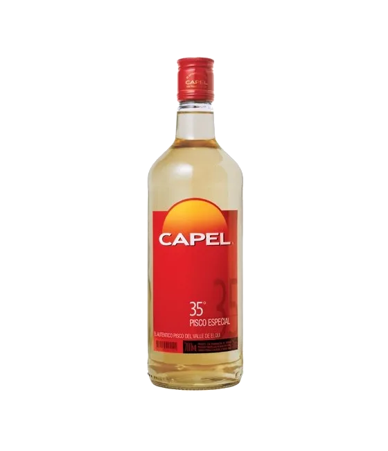 Capel Pisco, fles bij slijterij t Bockje in Bathmen