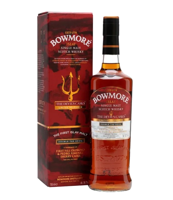 Bowmore Devills Cask 3 Islay Single Malt Whisky, fles bij slijterij t Bockje in Bathmen