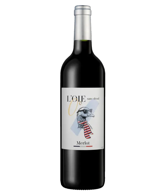 L’OIE 0° Rouge Merlot alcohol free, fles bij slijterij t Bockje in Bathmen