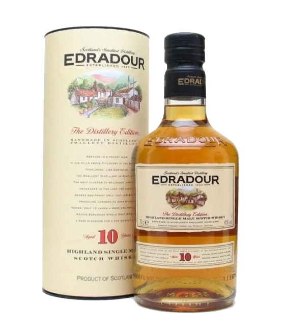 Edradour 10 Years Old Highland Single Malt Whisky, fles bij slijterij t Bockje in Bathmen