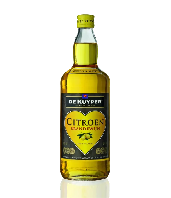 De Kuyper Citroenbrandewijn, fles bij slijterij t Bockje in Bathmen