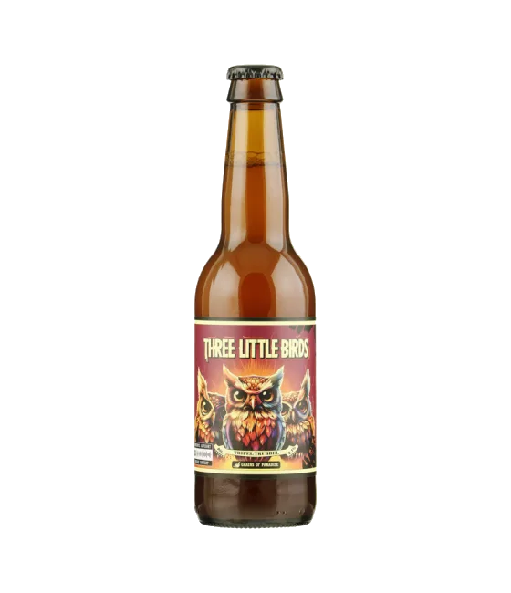 Brouwerij Fusie Three Little Birds, fles bij slijterij t Bockje in Bathmen