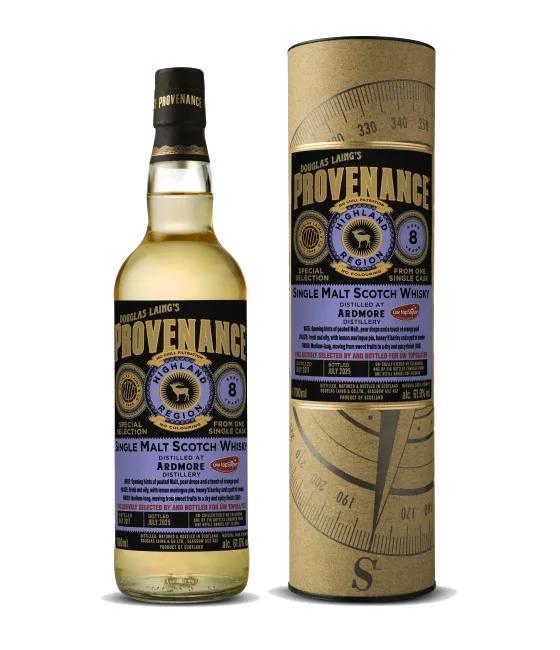 Provenance Ardmore 8 Yrs. Single Cask – Cask Strength, fles bij slijterij t Bockje in Bathmen
