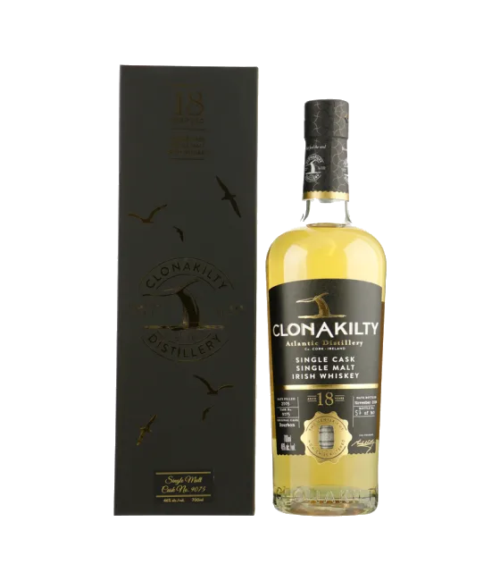Clonakilty 18Y SM Single Cask Irish Whiskey, fles bij slijterij t Bockje in Bathmen