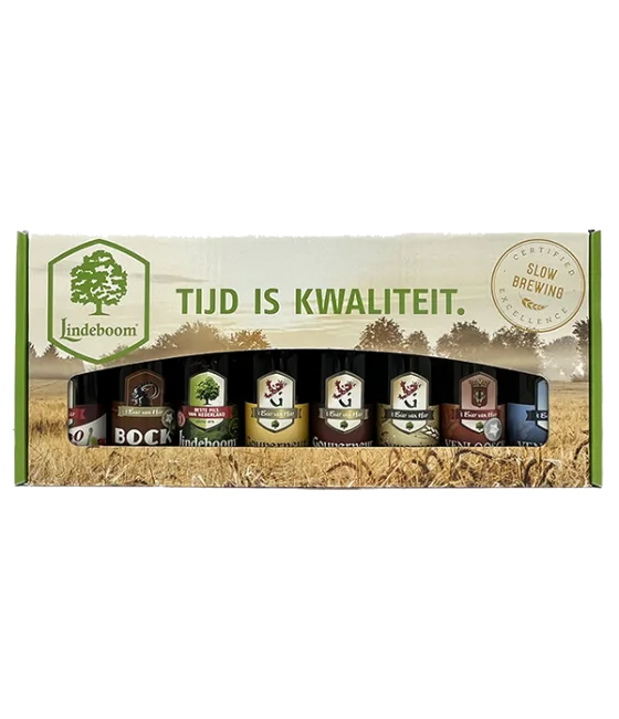Lindeboom Geschenkverpakking Tijd is Kwaliteit 8 flessen, fles bij slijterij t Bockje in Bathmen