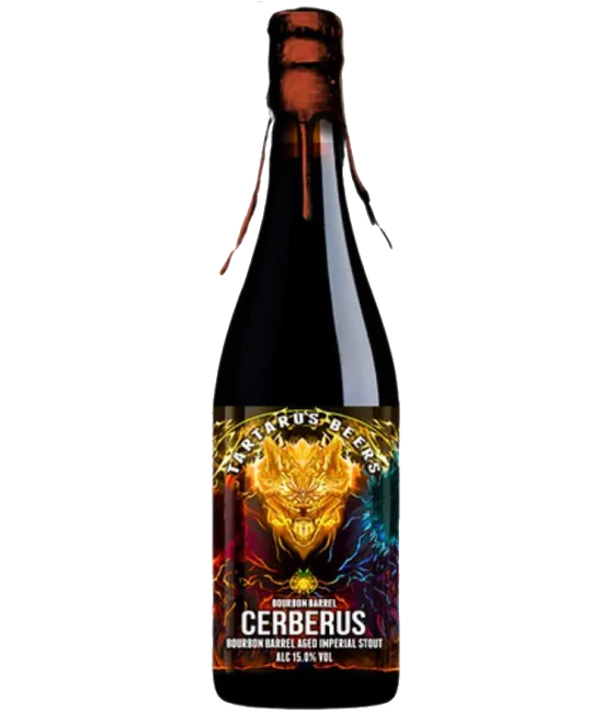 Cerberus Heaven Hill Bourbon Barrel Aged Imperial Stout, fles bij slijterij t Bockje in Bathmen