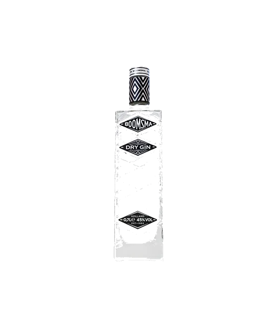 Boomsma Dry Gin, fles bij slijterij t Bockje in Bathmen