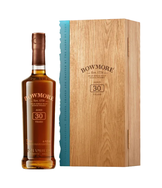 Bowmore 30Y Release 2021, fles bij slijterij t Bockje in Bathmen