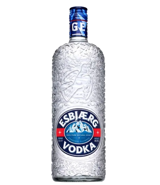 Esbjaerg Vodka, fles bij slijterij t Bockje in Bathmen