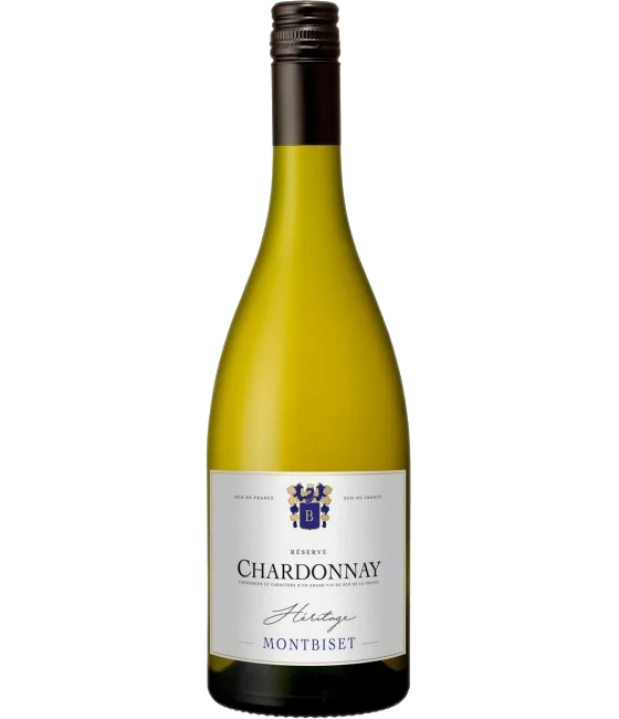 Montbiset Chardonnay Réserve, fles bij slijterij t Bockje in Bathmen