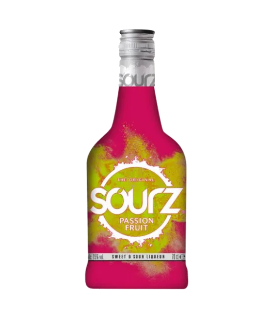 Sourz Passion Fruit, fles bij slijterij t Bockje in Bathmen