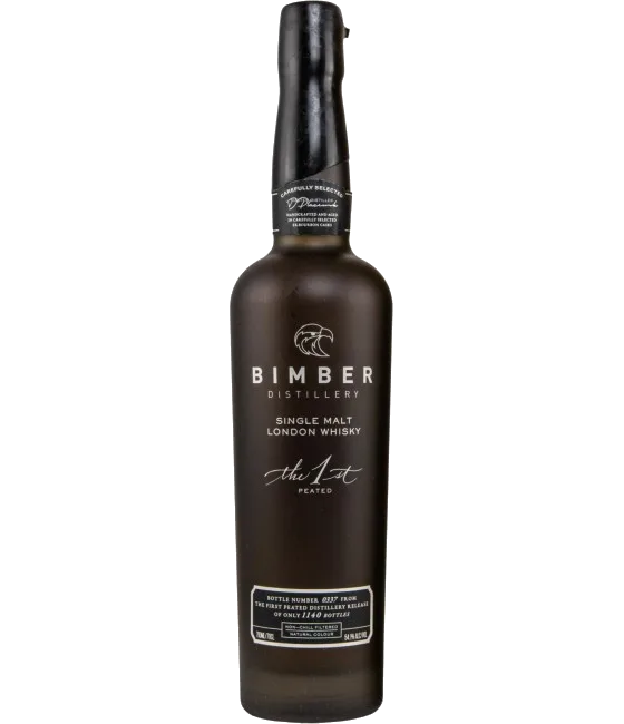 Bimber The 1st Peated, fles bij slijterij t Bockje in Bathmen