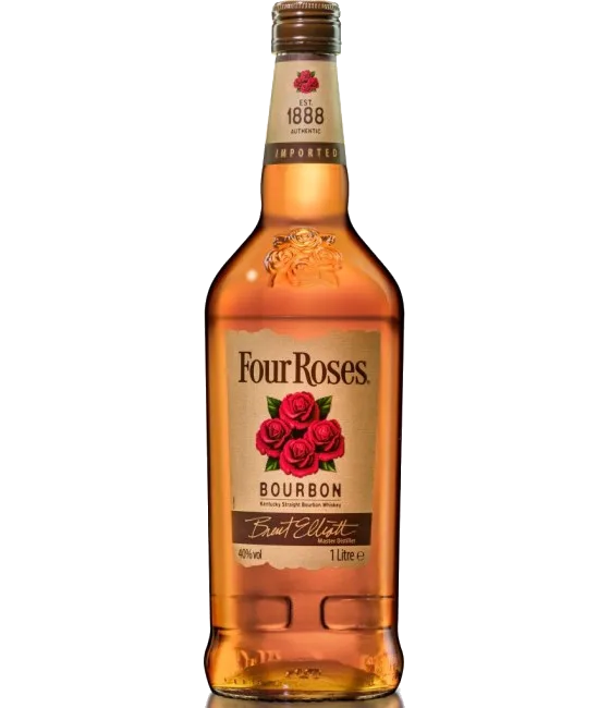 Four Roses Bourbon Whiskey 100 cl, fles bij slijterij t Bockje in Bathmen