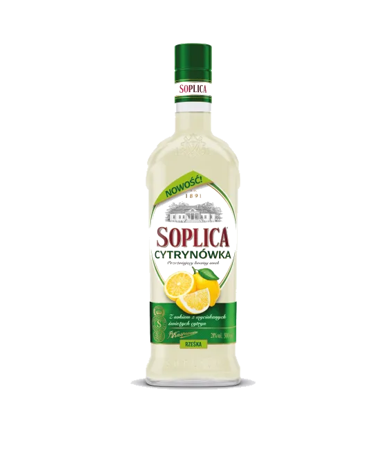 Soplica Cytrynówka, fles bij slijterij t Bockje in Bathmen