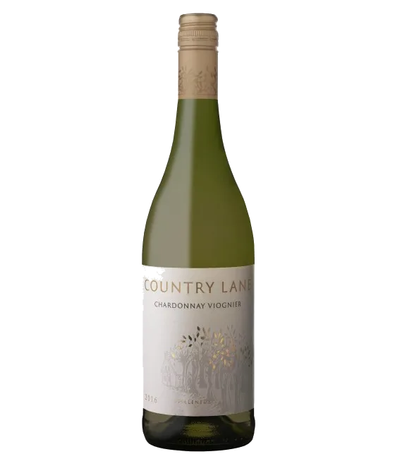Country Lane Chardonnay-Viognier, Stellenbosch-Zuid Afrika, fles bij slijterij t Bockje in Bathmen