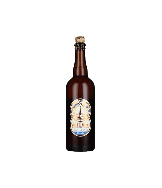 Val-Dieu Blonde, fles bij slijterij t Bockje in Bathmen