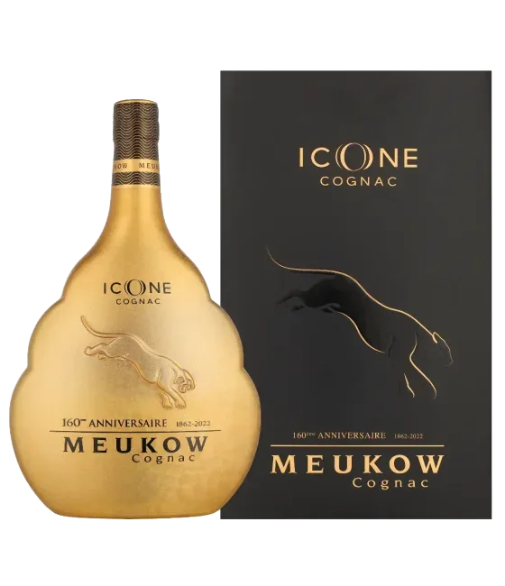 Meukow Icone cognac, fles bij slijterij t Bockje in Bathmen
