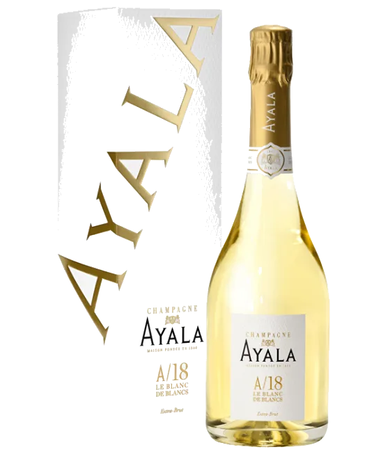 Ayala A/18 Le Blanc de Blancs Extra Brut in Luxe Geschenkdoos, fles bij slijterij t Bockje in Bathmen