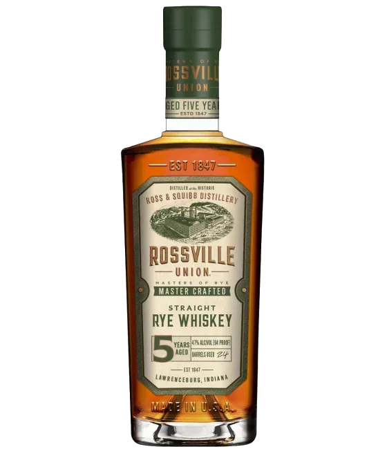 Rossville Union Rye 5 Years Old, fles bij slijterij t Bockje in Bathmen