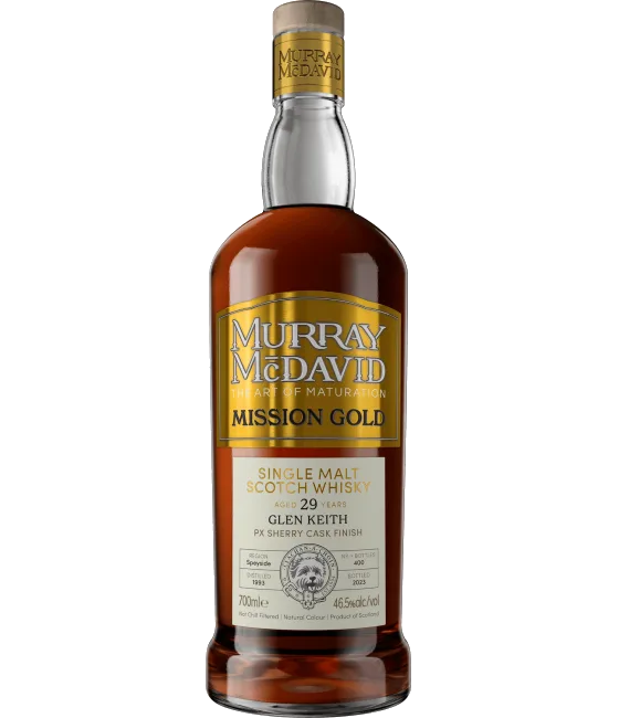 Murray McDavid Mission Gold Glen Keith 29 Years First Fill PX, fles bij slijterij t Bockje in Bathmen