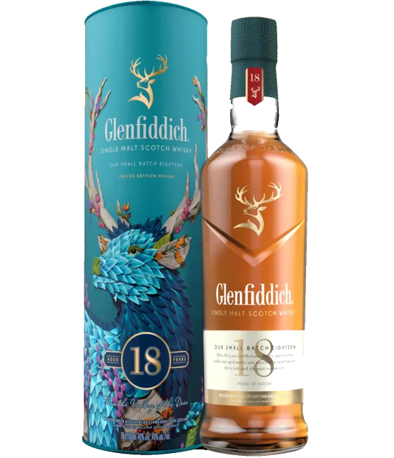 Glenfiddich Small Batch Eighteen Limited Edition Design Raku Inoue, fles bij slijterij t Bockje in Bathmen